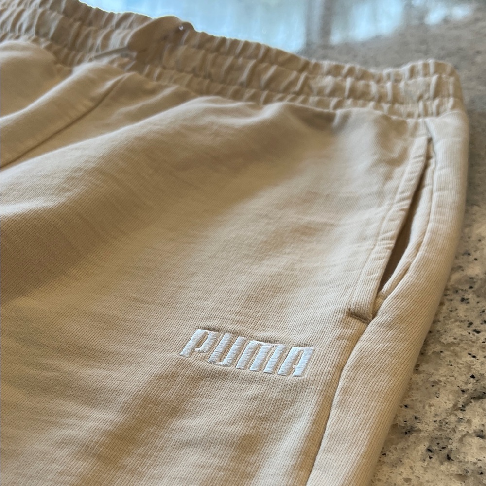 Puma Light Yellow Jogger Sweat Pants Size S - Picture 2 of 7
